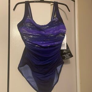 Beautiful one piece suit-eggplant color-new with tags